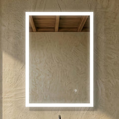 [BMAM602] Talke Rectangular LED Illuminated Touch Sensor Minimalist Mirror with Demister, 700 x 500mm - Silo