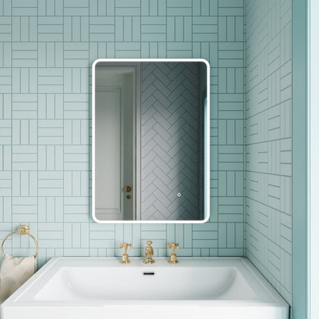 [BMAM603] Talke Soft Square LED Illuminated Touch Sensor Mirror with Demister, 700mm x 500mm - Lifestyle 1