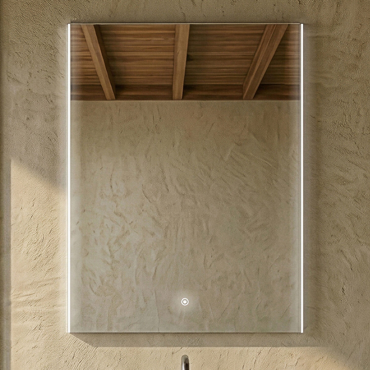[BMAM604] Talke Rectangular LED Ambient Illuminated Touch Sensor Mirror with Demister, 800 x 600mm - Silo