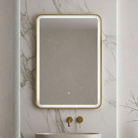 [BMFR702] Quixhill Rectangular LED Illuminated Touch Sensor Framed Mirror with Demister, 700mm x 500mm - Silo