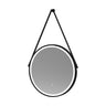 [BMFR711] Quixhill Round LED Illuminated Touch Sensor Framed Mirror with Demister & Strap - Choice of Colour and Size - Cutout