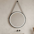 [BMFR711] Quixhill Round LED Illuminated Touch Sensor Framed Mirror with Demister & Strap - Choice of Colour and Size - Silo