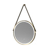 [BMFR712] Quixhill Round LED Illuminated Touch Sensor Framed Mirror with Demister & Strap - Choice of Colour and Size - Cutout