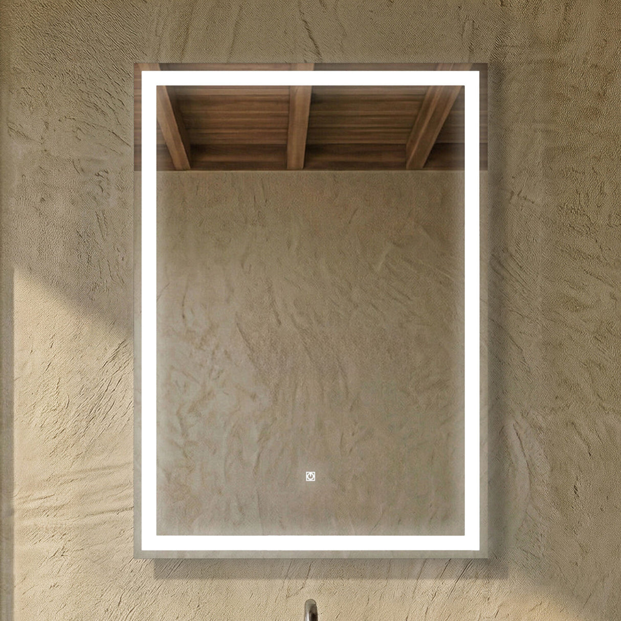 [BMLD502] Talke Rectangular LED Illuminated Touch Sensor Mirror with Demister, 700 x 500mm - Silo