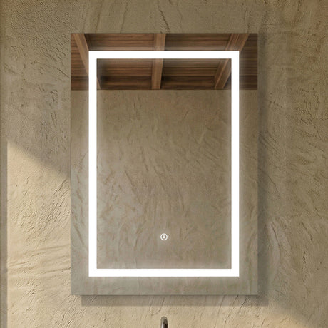 [BMLD505] Talke Rectangular LED Framed Illuminated Touch Sensor Mirror with Demister, 700mm x 500mm - Silo