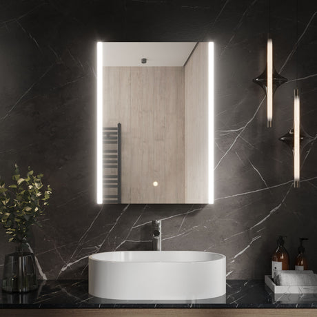 [BMMC093] Talke 1 Door Touch Sensor Mirror Cabinet with Demister & Shaver Socket, 700 x 500mm - Lifestyle 1