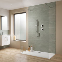 [BSB127ST1] 1 Outlet Luxury Shower Bundle - Stop Tap, Temperature Control & Slide Rail Kit - Chrome - Lifestyle 1