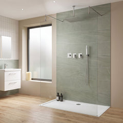 [BSB130ST2] 2 Outlet Concealed Valves Shower Bundle with Handset, Ceiling Mount Arm & Head - Chrome - Lifestyle 1