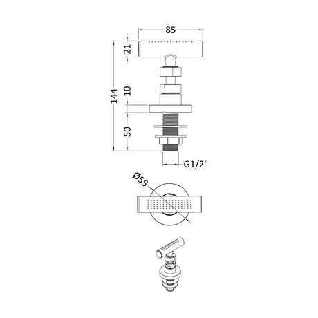 [BSBJ383] Minimalist Body Jet - Technical Drawing