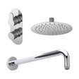 [BSBR01TW1] Balterley Pride Modern Round 1 Outlet Shower Valve, Head and Wall Arm Bundle - Chrome - Cutout