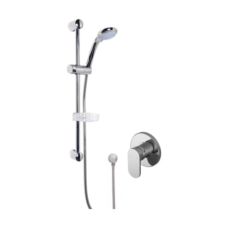 [BSBR05MV1] Current Shower Bundle Concealed Round Manual Valve & Multi Function Handset Slide Rail Kit - Chrome Balterley - Cutout