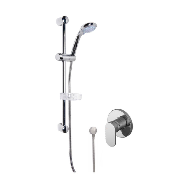 [BSBR05MV1] Current Shower Bundle Concealed Round Manual Valve & Multi Function Handset Slide Rail Kit - Chrome Balterley - Cutout