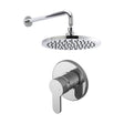 [BSBR06MV1] Pride Shower Bundle Concealed Round Manual Valve, Arm & Head Kit - Chrome Balterley - Cutout