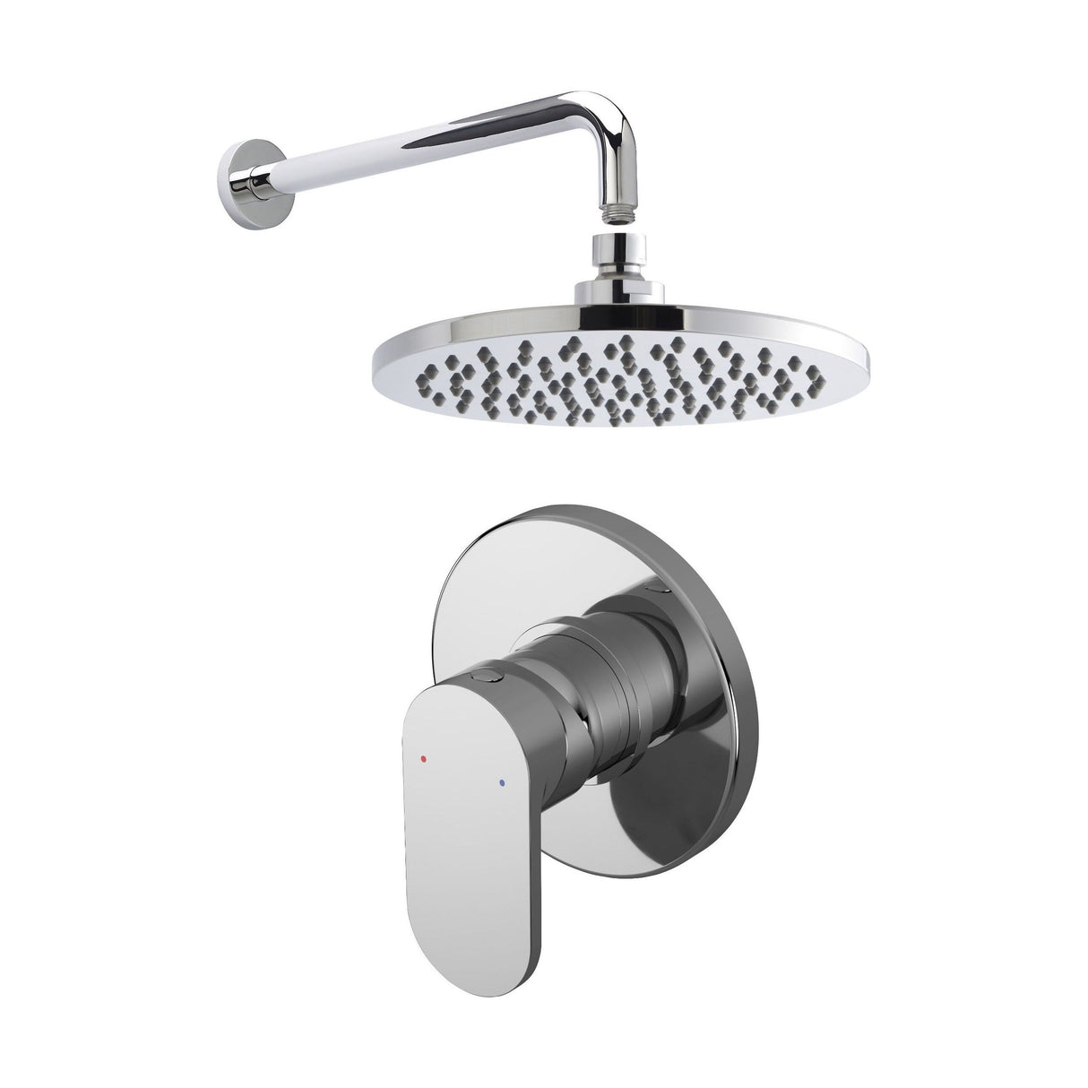 [BSBR07MV1] Current Shower Bundle Concealed Round Manual Valve, Arm & Head Kit - Chrome Balterley - Cutout