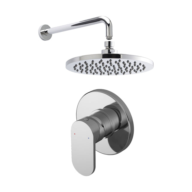 [BSBR07MV1] Current Shower Bundle Concealed Round Manual Valve, Arm & Head Kit - Chrome Balterley - Cutout