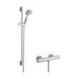 [BSBR103BV1] Minimalist Round Bar Valve & Slimline Slide Rail Shower Set - Chrome - Balterley - Cutout
