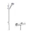 [BSBR105BV1] Minimalist Round Bar Valve & Water Saving Slide Rail Kit Shower Set - Chrome - Balterley - Cutout