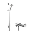 [BSBR115BV2] Pride Wall Mount Thermostatic Bath Shower Mixer Tap with Slimline Slide Rail Kit - Chrome - Balterley - Cutout