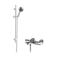 [BSBR116BV2] Pride Wall Mount Thermostatic Bath Shower Mixer Tap with Linear Slide Rail Kit - Chrome - Balterley - Cutout