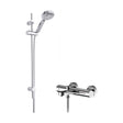 [BSBR117BV2] Pride Wall Mount Thermostatic Bath Shower Mixer Tap with Multi Function Slide Rail Kit - Chrome - Balterley - Cutout