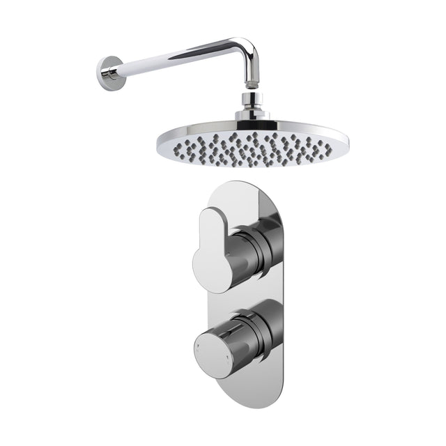 [BSBR15TW1] Pride Shower Bundle Concealed Round Twin Valve, Arm & Head Kit - Chrome Balterley - Cutout