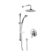 [BSBR16MV2] Pride Concealed Round Manual Valve with Multi Function Slide Rail Kit, Arm & Head Shower Bundle - Chrome - Balterley - Cutout