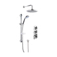 [BSBR24TR2] Pride Concealed Round Triple Valve with Multi Function Slide Rail Kit, Arm & Head Shower Bundle - Chrome - Balterley - Cutout