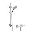 [BSBR65BV1] Round Thermostatic Minimalist Bar Valve and Water Saving Slide Rail Kit Shower Bundle - Chrome - Balterley - Cutout