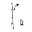 [BSBR79BV1] Round Thermostatic Vertical Bar Valve and Luxury Curved Slider Rail Kit Shower Bundle - Chrome - Balterley - Cutout