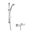 [BSBR81BV1] Round Thermostatic Minimalist Bar Valve and Multi Function Handset Slider Rail Kit Shower Bundle - Chrome - Balterley - Cutout