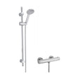 [BSBR83BV1] Round Thermostatic Minimalist Bar Valve and Water Saving Handset Slider Rail Kit Shower Bundle - Chrome - Balterley - Cutout