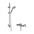 [BSBR85BV1] Current Round Thermostatic Bar Valve and Single Function Handset Slider Rail Kit Shower Bundle - Chrome - Balterley - Cutout