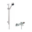 [BSBR88BV1] Thermostatic Bath Shower Mixer Tap & Multi Function Handset Slide Rail Kit Bundle - Chrome - Balterley - Cutout