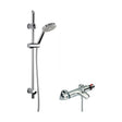 [BSBR91BV1] Thermostatic Bath Shower Mixer Tap & Single Function Handset Slide Rail Kit Bundle - Chrome - Balterley - Cutout