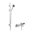 [BSBR92BV1] Thermostatic Bath Shower Mixer Tap & Round Multi Function Handset Slide Rail Kit Bundle - Chrome - Balterley - Cutout