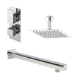 [BSBS01TW1] Balterley Empire Modern Square 1 Outlet Shower Valve, Head and Wall Arm Bundle - Chrome - Cutout
