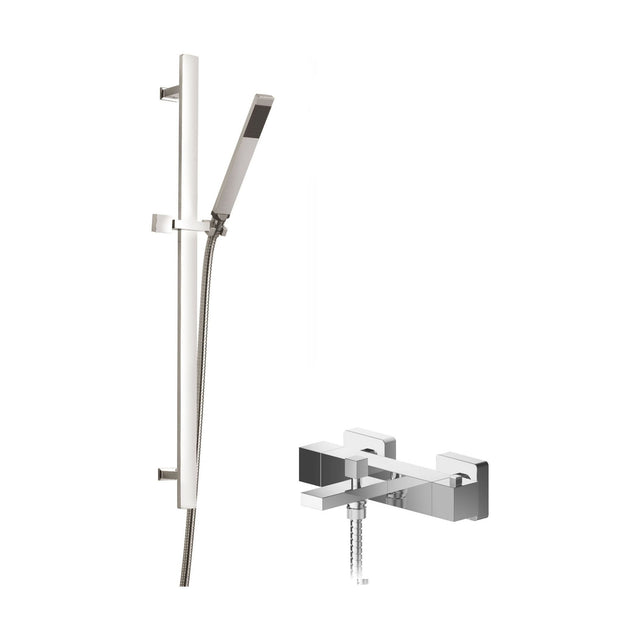 [BSBS108BV2] Ripple Wall Mount Thermostatic Bath Shower Mixer Tap with Slide Rail Kit - Chrome - Balterley - Cutout