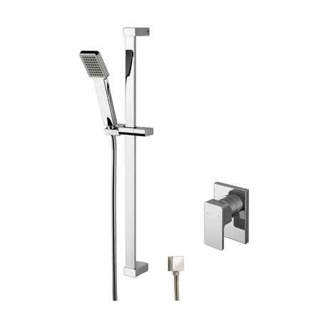 [BSBS25MV1] Empire Concealed Square Manual Valve & Slide Rail Kit Shower Bundle Set - Chrome - Balterley - Cutout