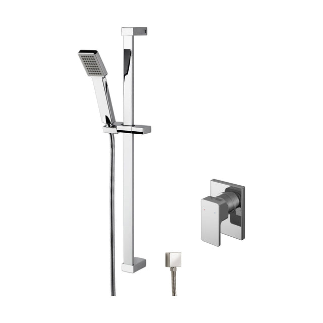 [BSBS25MV1] Empire Concealed Square Manual Valve & Slide Rail Kit Shower Bundle Set - Chrome - Balterley - Cutout