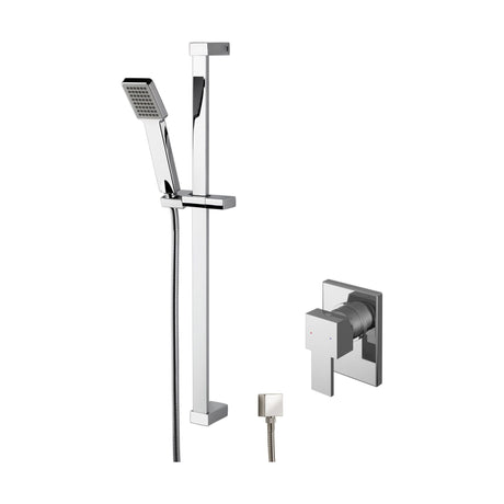 [BSBS26MV1] Ripple Concealed Square Manual Valve & Slide Rail Kit Shower Bundle Set - Chrome - Balterley - Cutout
