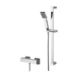 [BSBS69BV1] Ripple Square Thermostatic Bar Valve and Rectangular Slide Rail Kit Shower Bundle - Chrome - Balterley - Cutout
