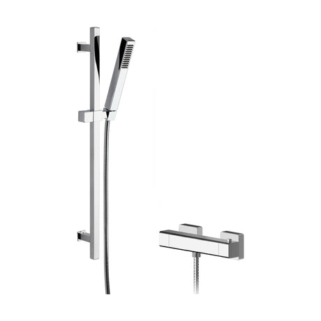 [BSBS95BV1] Empire Square Bar Valve & Slide Rail Shower Kit - Chrome - Balterley - Cutout