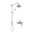 [BSBT137DU1] Traditional Dual Exposed Valve & Rigid Riser Shower Set - Chrome/White - Balterley - Cutout