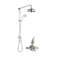 [BSBT139TW1] Traditional Twin Exposed Valve & Rigid Riser Shower Set - Chrome/White - Balterley - Cutout