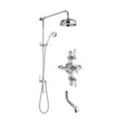 [BSBT145TR2] Kingsey Traditional Shower Triple Exposed Valve with Rigid Riser Shower & Bath Spout Set - Chrome/White - Balterley - Cutout