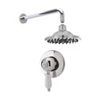 [BSBT51MV1] Traditional Concealed Manual Valve with Head & Arm Shower Set - Chrome/White - Balterley - Cutout