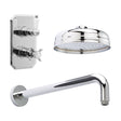 [BSBT58TW1] Balterley Traditional Concealed 1 Outlet Shower Valve, Head and Wall Arm Bundle - Chrome - Cutout