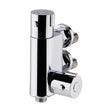 [BSBV023] Contemporary Round Vertical Thermostatic Shower Bar Valve (1 Outlet) - Chrome - Balterley - Cutout