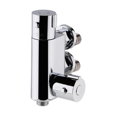 [BSBV023] Contemporary Round Vertical Thermostatic Shower Bar Valve (1 Outlet) - Chrome - Balterley - Cutout