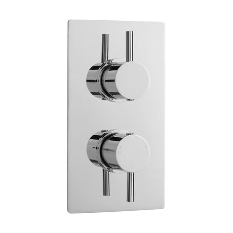 [BSCA051] Round Concealed Twin Thermostatic Shower Valve (1 Outlet) - Chrome - Cutout